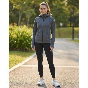 Lululemon Scuba Hoodie III 3 Women 6 Heathered Speckled Black Athleisure Relaxed